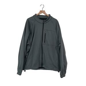 I5 Apparel Mens Gray Long Sleeve Full Zip Jacket Fleece Lined SIze XXL